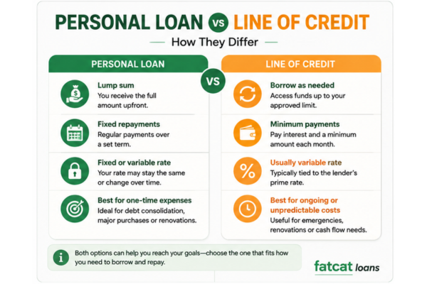 Personal loan vs line of credit