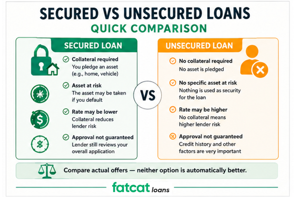 Secured vs unsecured loans for bad credit