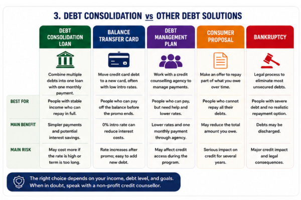 Debt consolidation vs other debt solutions