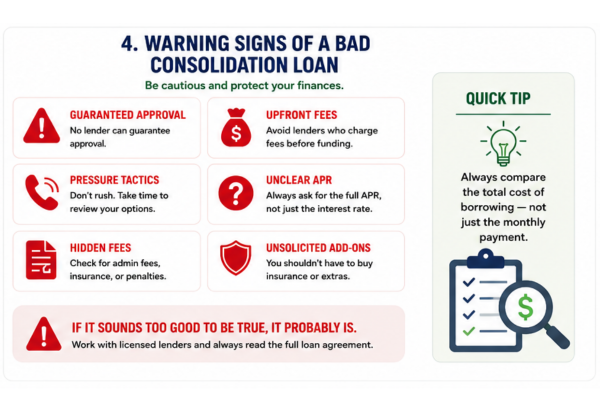 Warning signs of a bad debt consolidation loan