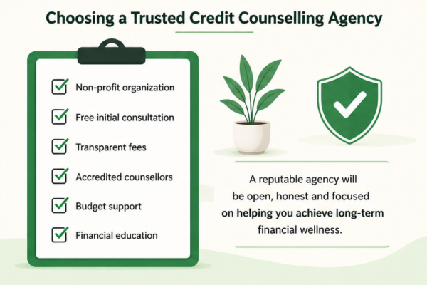Checklist for choosing a trusted credit counselling agency