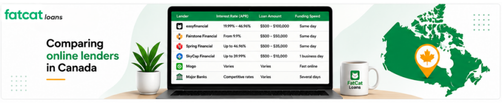 Comparing online lenders in Canada