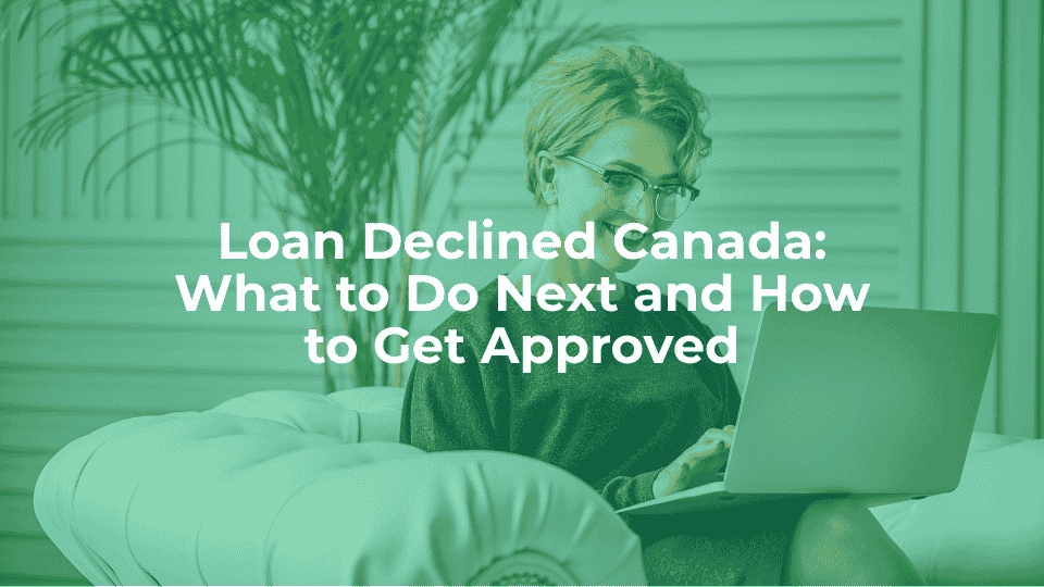 Happy woman with approval after loan declined Canada.