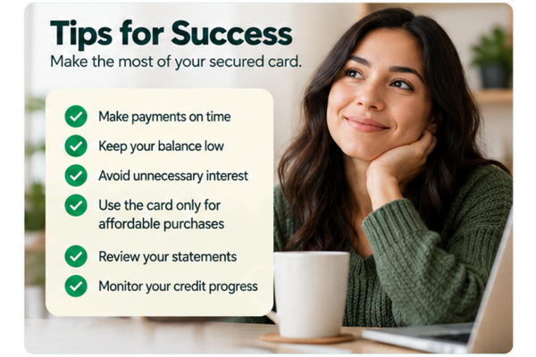 Tips for using a secured credit card responsibly