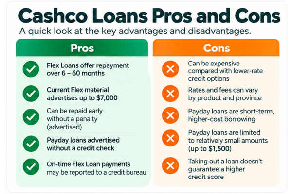 Cashco Flex Loan and payday loan pros and cons