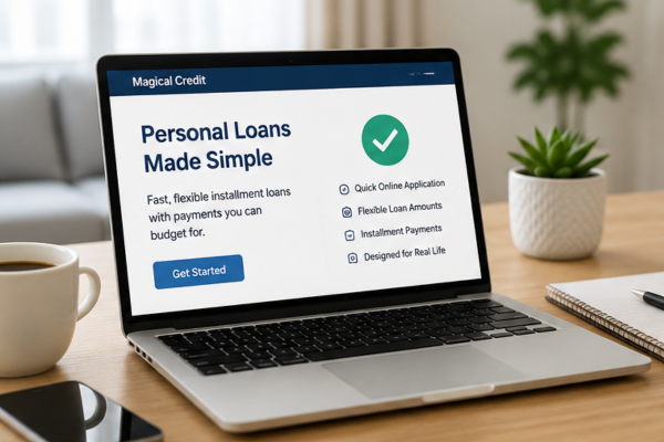 Online installment loan application with Magical Credit