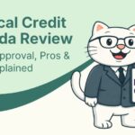 Cat holding Magical Credit loans sign Canada