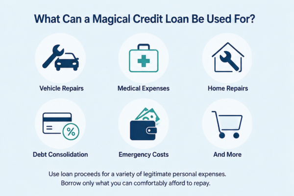 Common uses for a Magical Credit installment loan