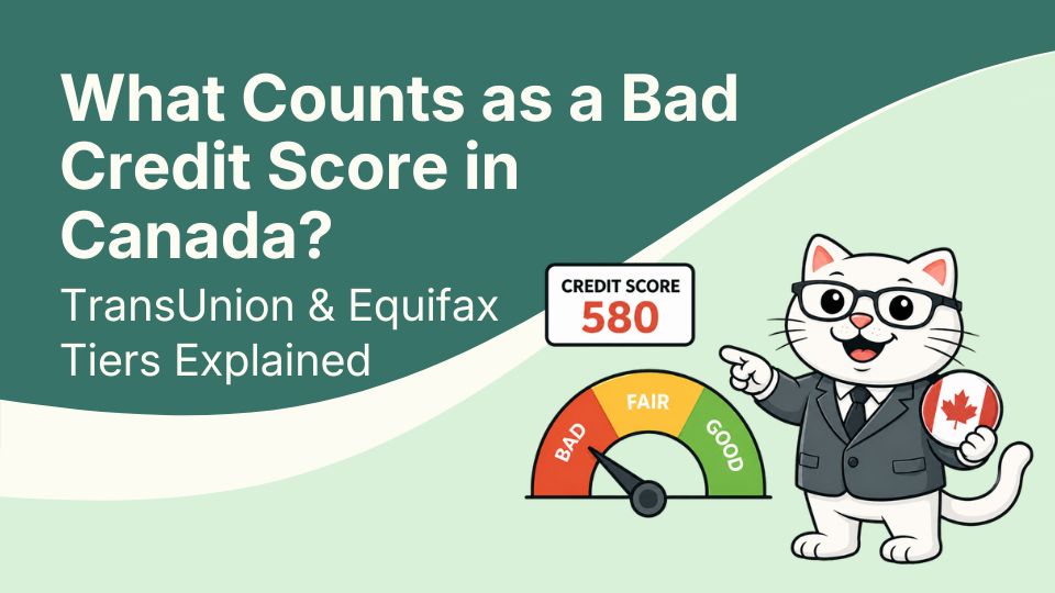 What counts as a bad credit score in Canada