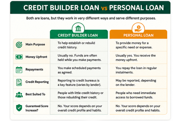 Credit builder loan vs personal loan