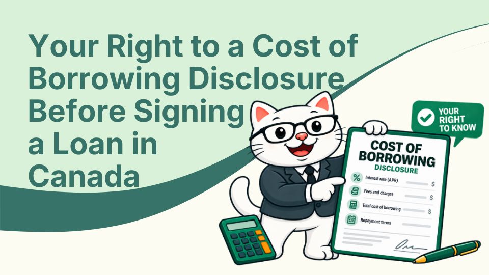 Your Right to a Cost of Borrowing Disclosure Before Signing a Loan in Canada