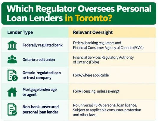 Toronto personal loan lender regulations